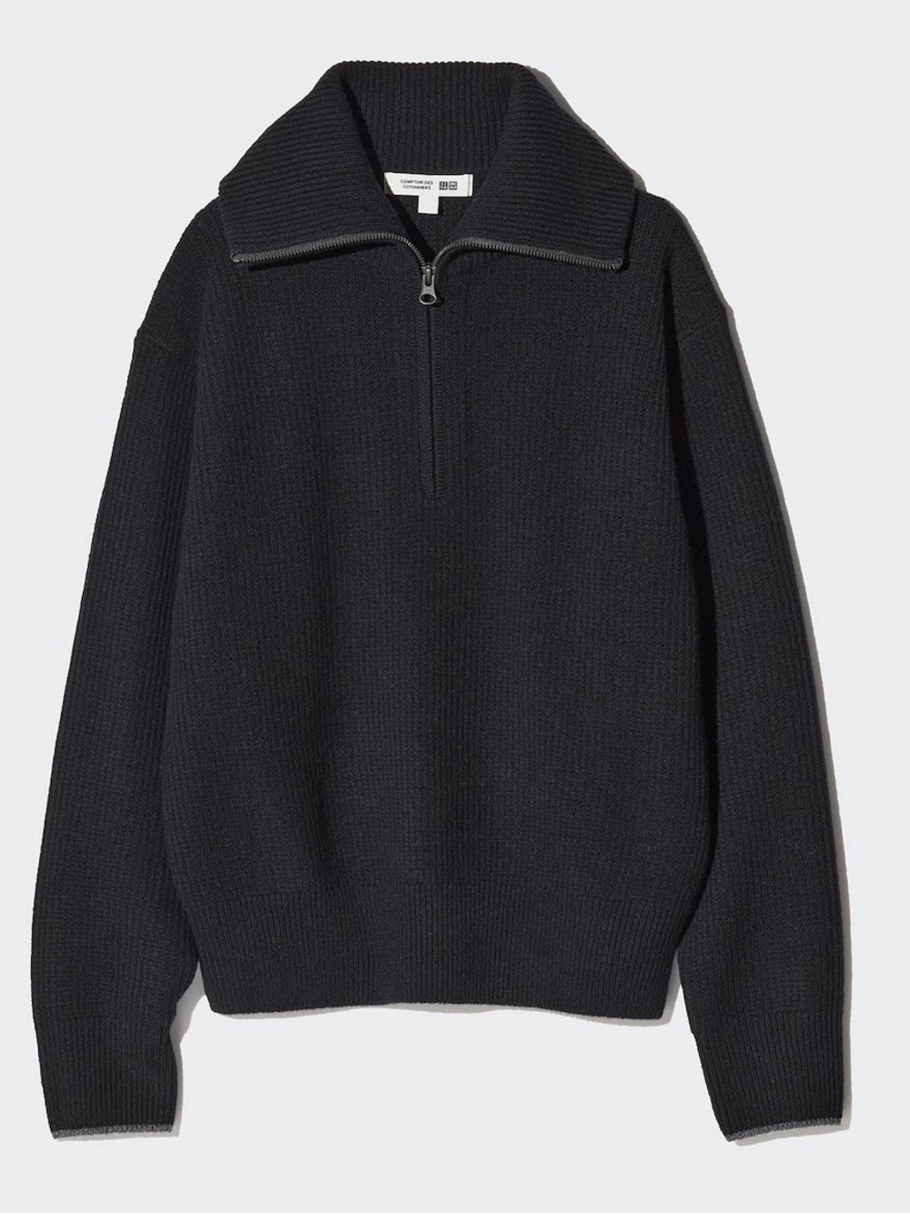 Uniqlo x Comptoir des Cotonniers Lambswool Half Zip Sweater Minimalist Academia